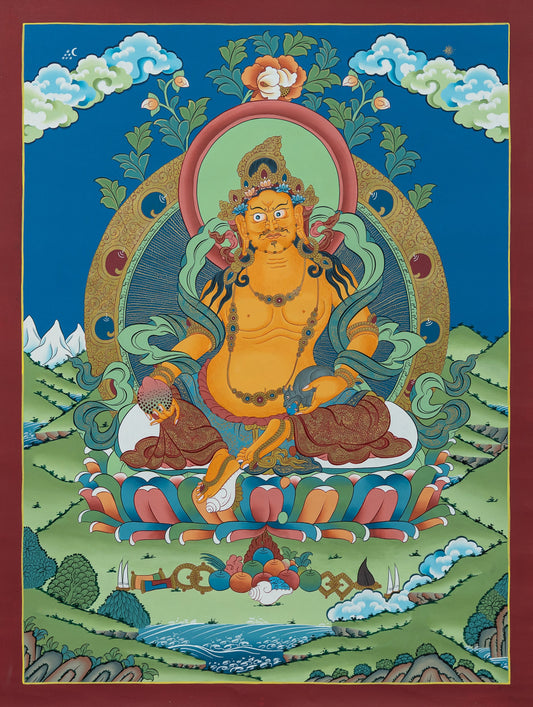 Hand Painted Jambhala Thangka Painting