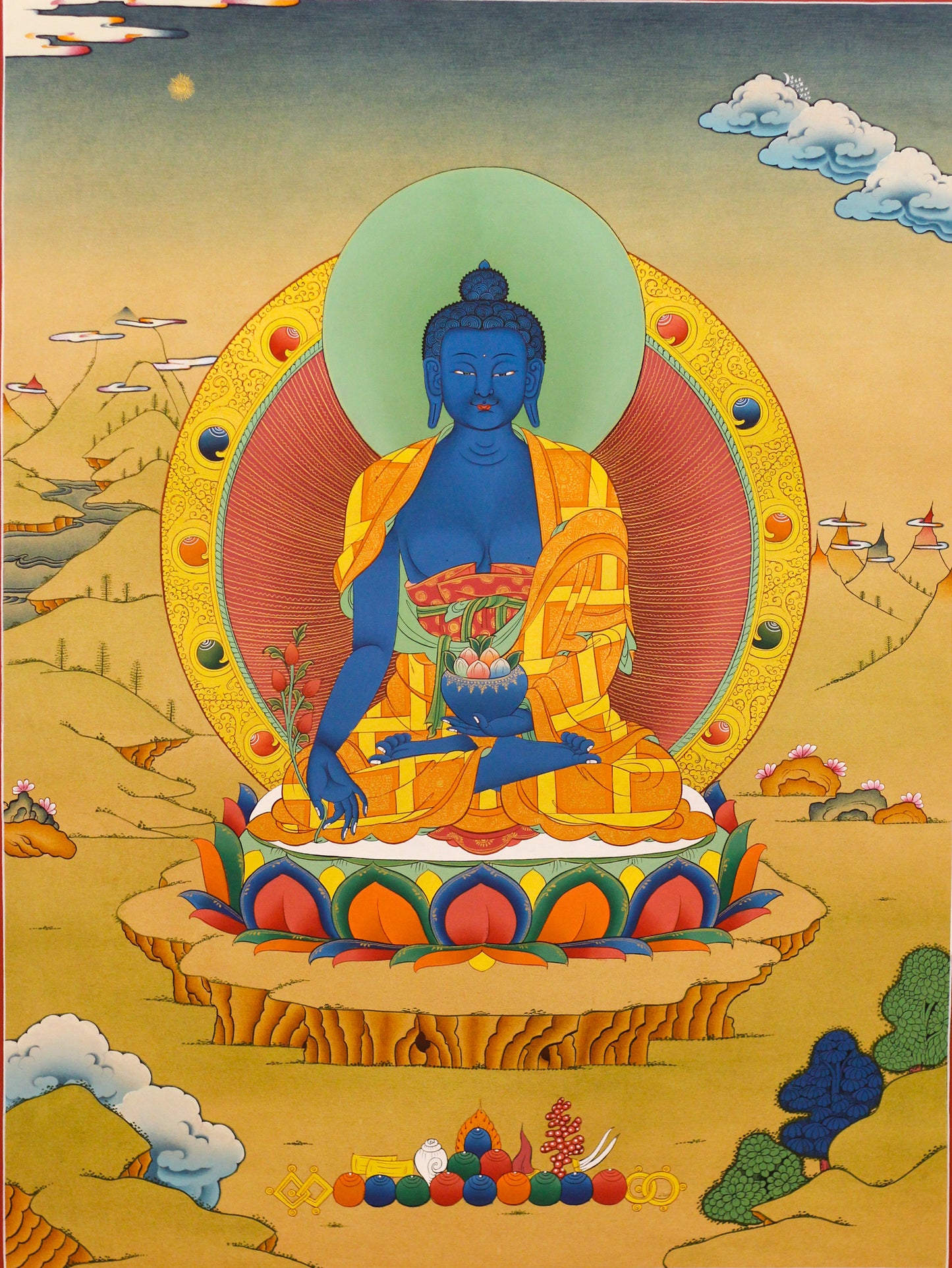 Medicine Buddha Thangka - Large