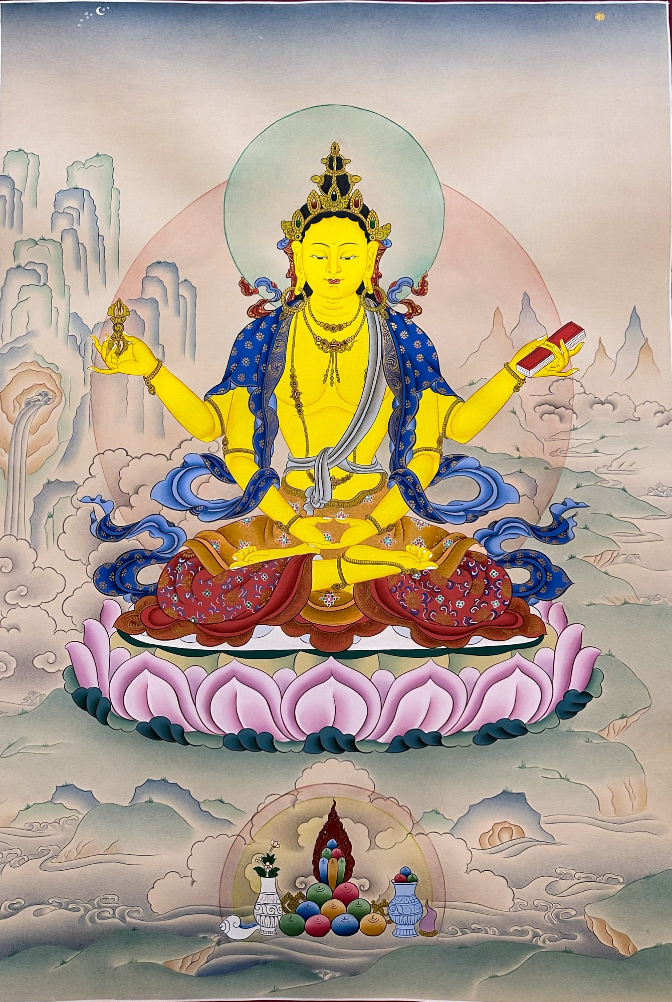 Prajnaparamita Thangka - (19" * 27.5")