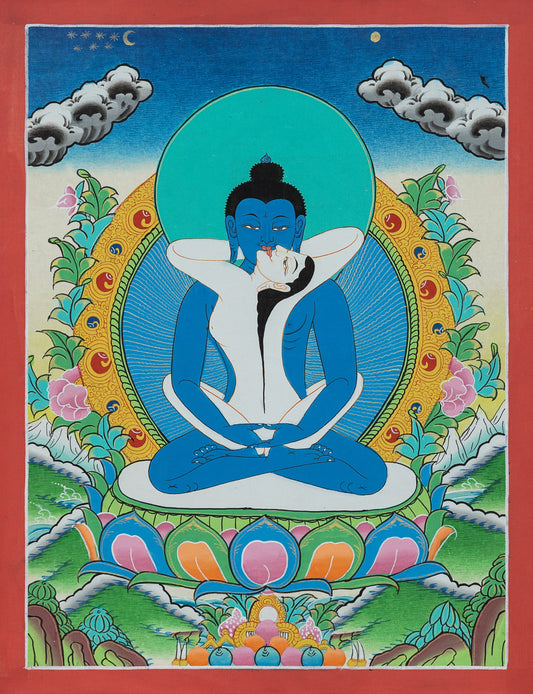 Samantabhadra Thangka - (11" * 15")