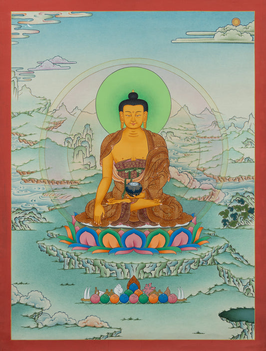 Hand Painted Shakyamuni Buddha Thangka