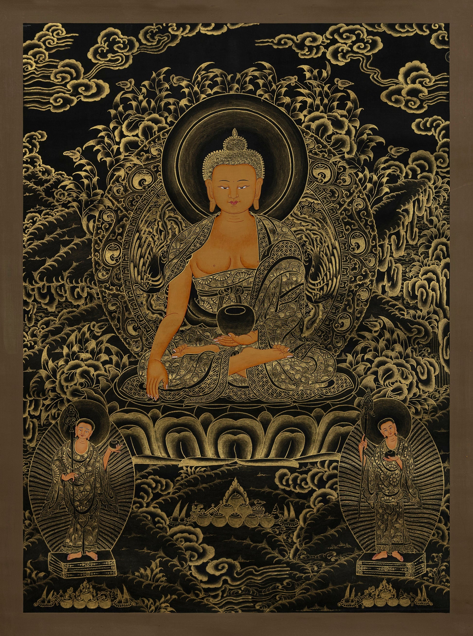 Hand Painted Shakyamuni Buddha Thangka