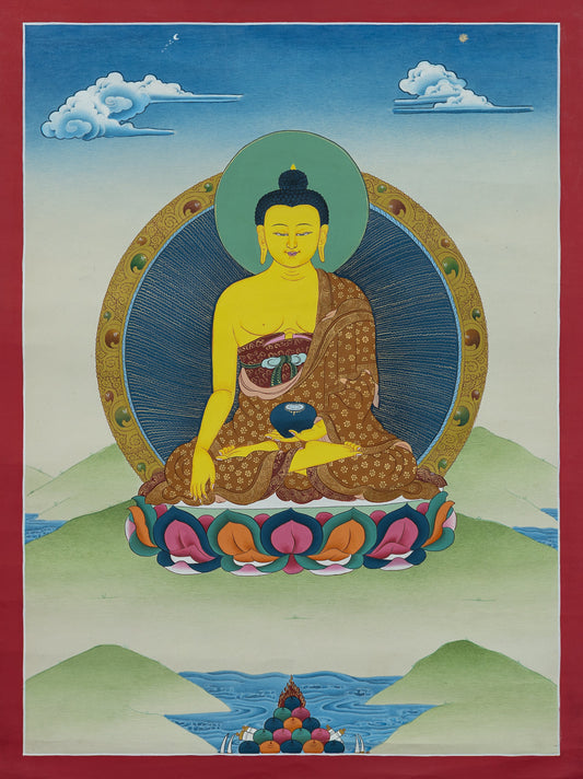 Hand Painted Shakyamuni Buddha Thangka