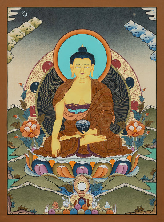Hand Painted Shakyamuni Buddha Thangka