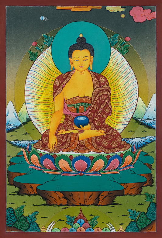 Hand Painted Shakyamuni Buddha Thangka