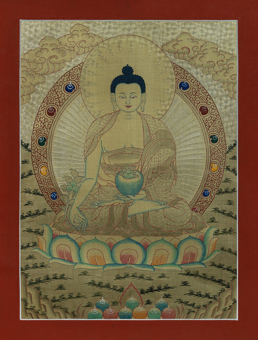 Hand Painted Shakyamuni Buddha Thangka