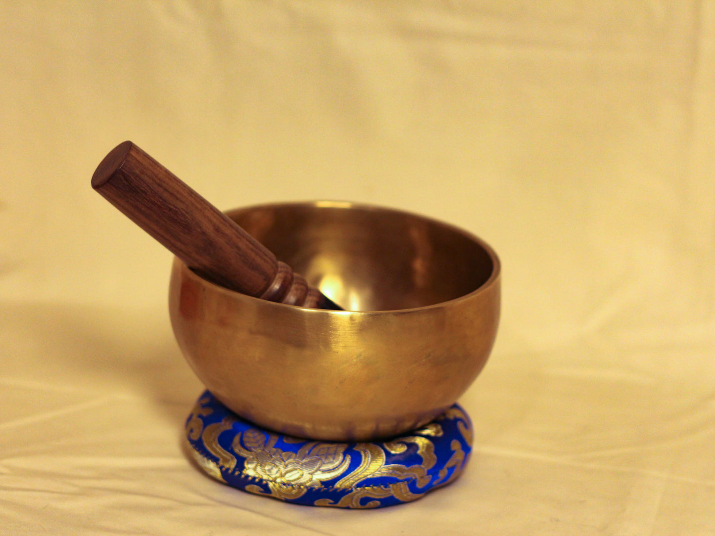 Plain Golden Tibetan Singing Bowl