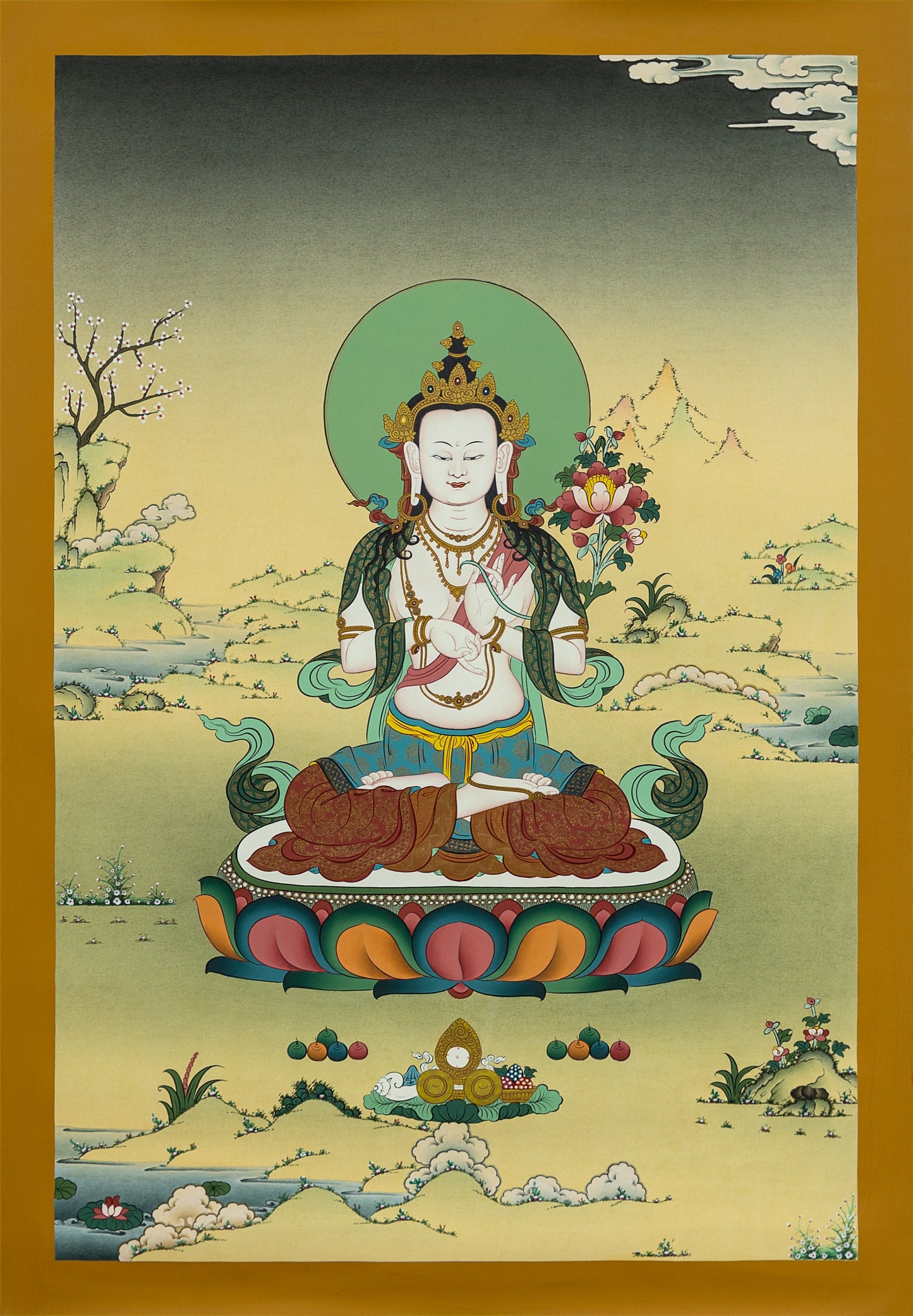 Tshitij Garva Thangka - (20" * 30")