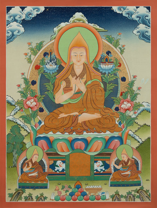 Hand Painted Tsongkhapa Thangka Painting
