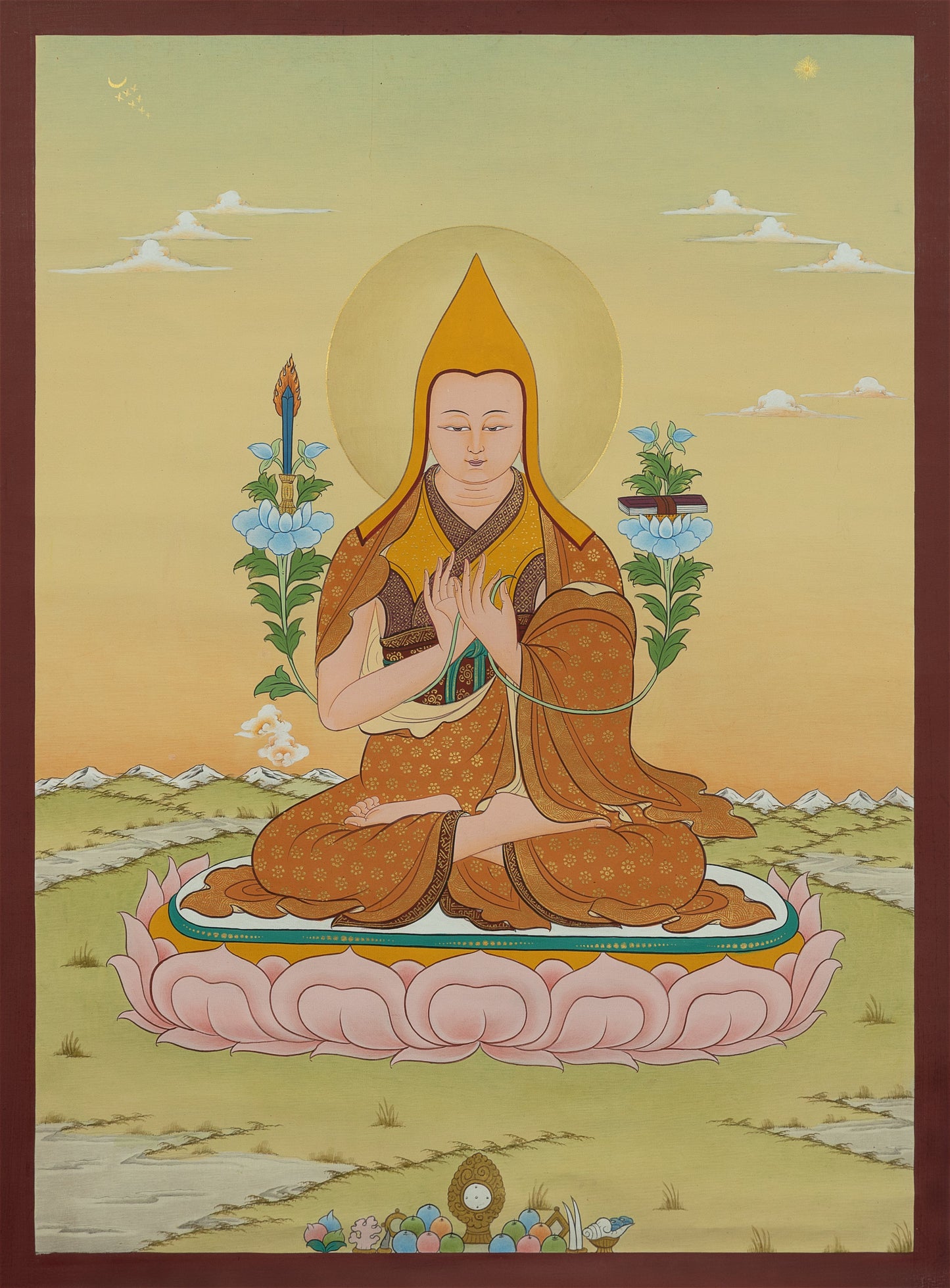 Hand Painted Tsongkhapa Thangka Painting