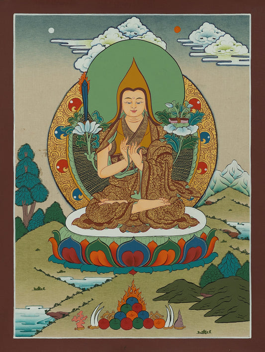 Hand Painted Tsongkhapa Thangka Painting