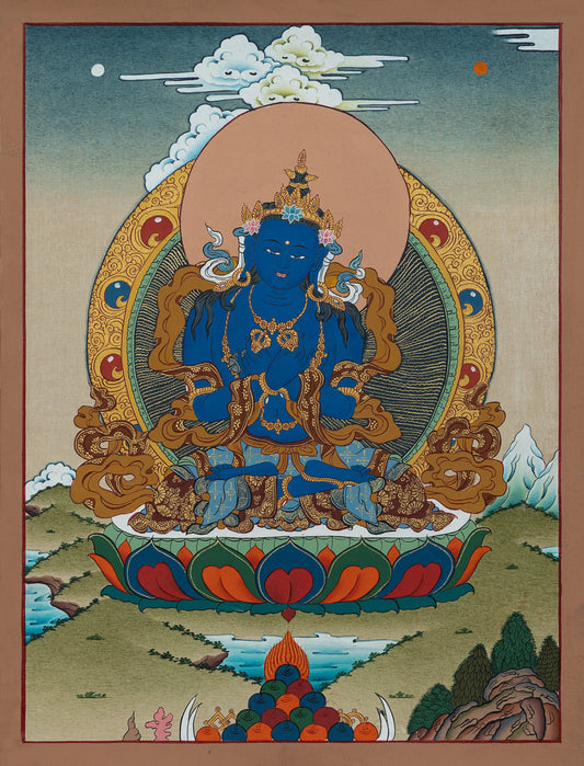 Vajradhara Thangka - (12" * 15")