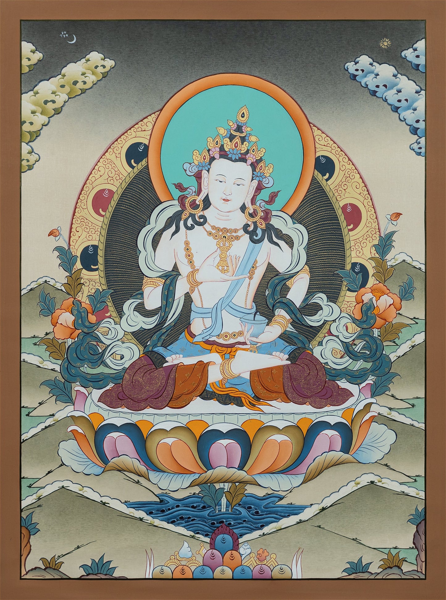 Hand Painted Vajrasattva Thangka Painting