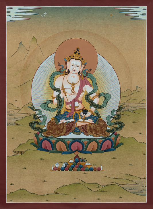 Hand Painted Vajrasattva Thangka Painting