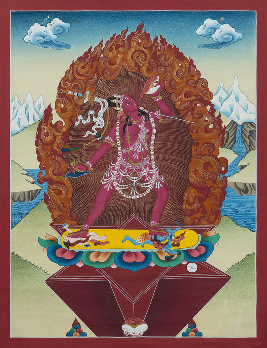 Hand Painted Vajrayogini Thangka Painting