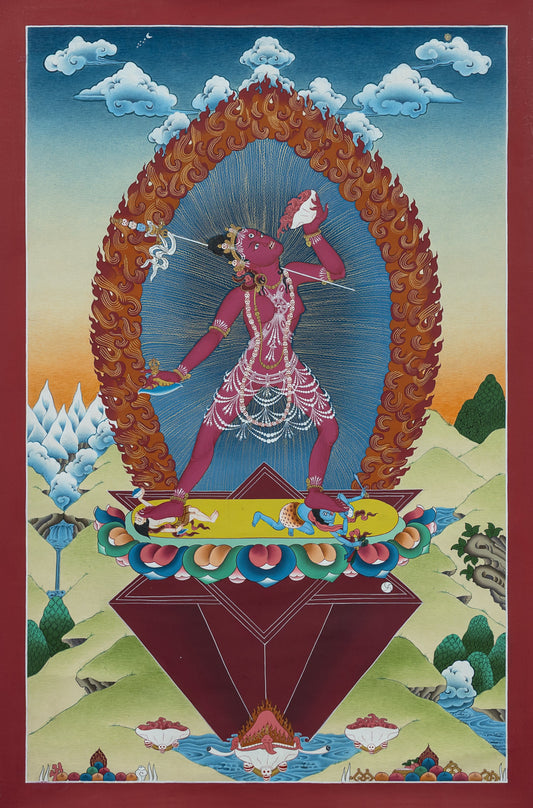Hand Painted Vajrayogini Thangka Painting