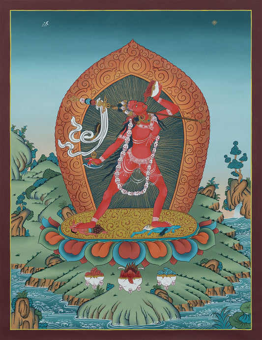 Hand Painted Vajrayogini Thangka Painting