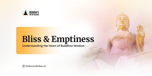 Bliss and emptiness in Buddhism represented through a traditional statue of Shakyamuni Buddha