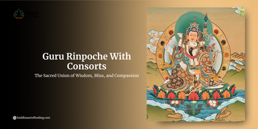 Guru Rinpoche with consorts