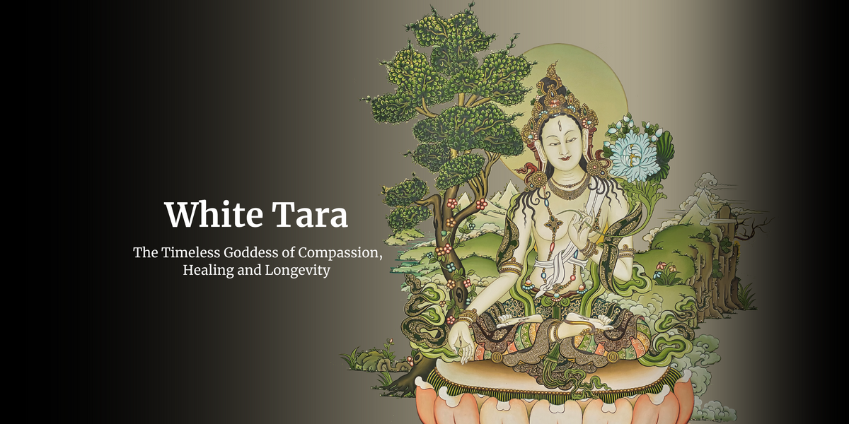 White Tara of compassion pewter belt buckle by The Urge to Adore Compassionate Goddess White Tara Figure | Embodiment of  main image 3