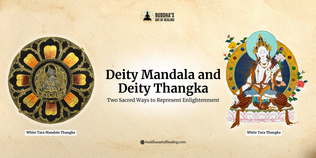 Deity mandala and deity thangka 