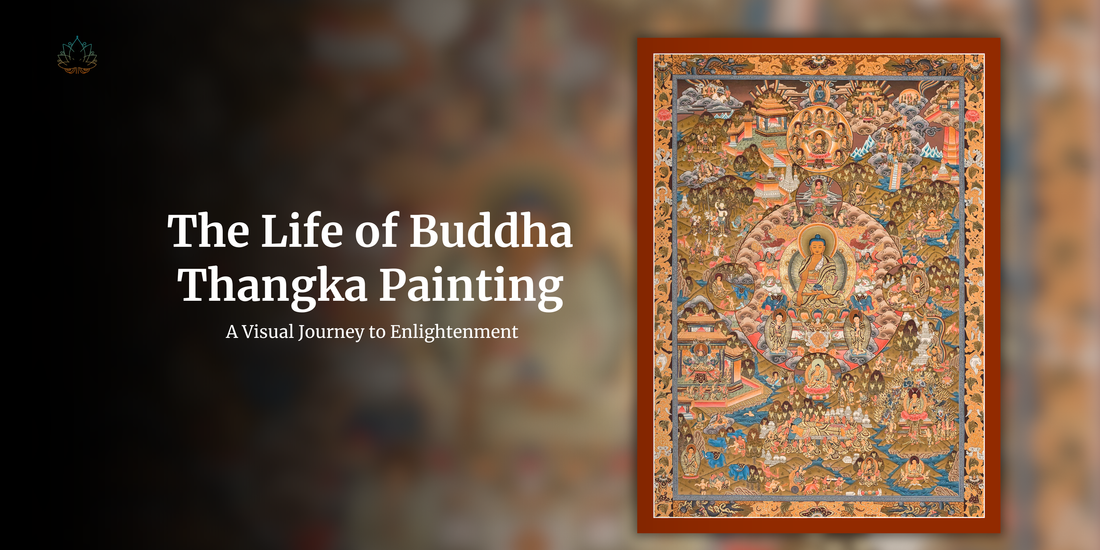 Life od Buddha Thangka