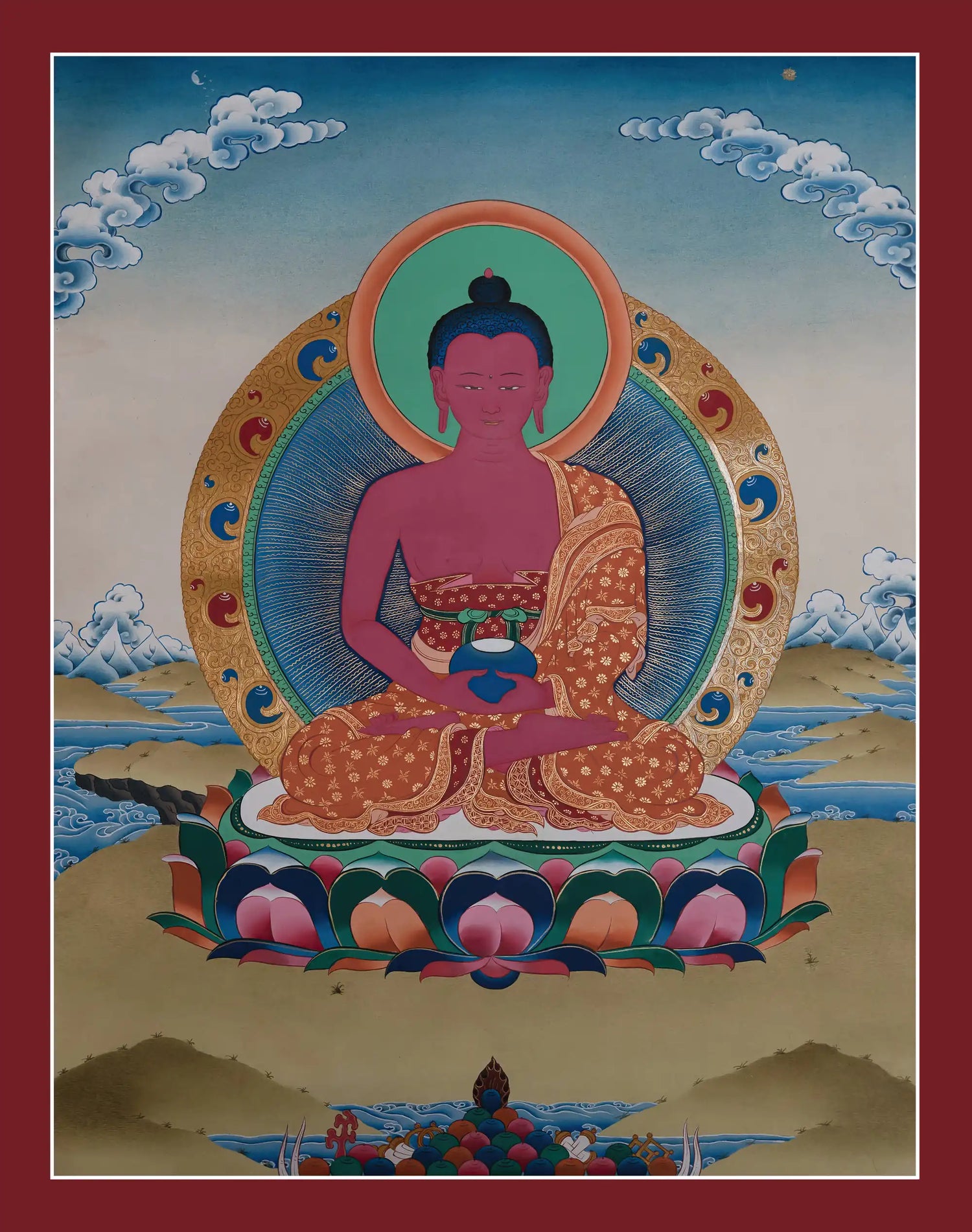 Amitabha Buddha Thangka Painting