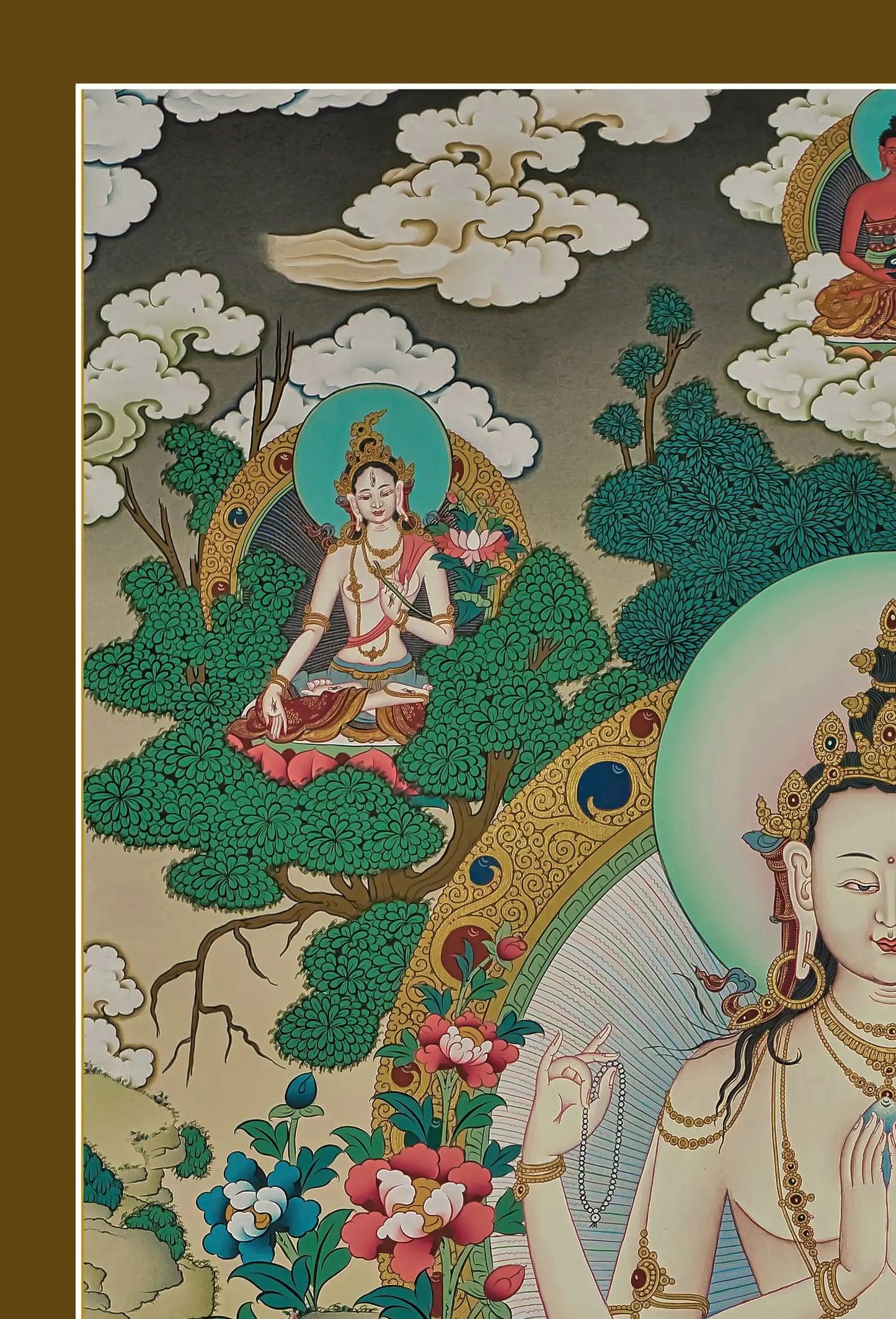 Chenrezig, Amitabha, Green Tara and Other Deities