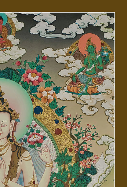Chenrezig, Amitabha, Green Tara and Other Deities
