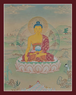 Shakyamuni Buddha Thangka (Golden Radiance)