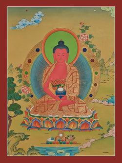 Amitabha Buddha Thangka (Minimalstic)