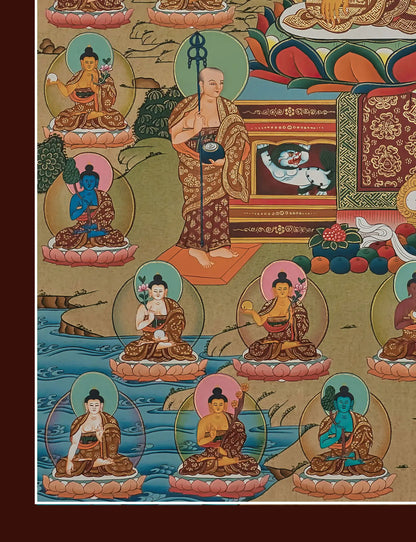 Thirty Five Buddhas Thanka Painting