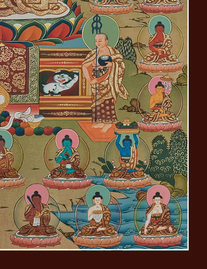 Thirty Five Buddhas Thanka Painting