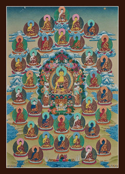 35 Buddhas Thangka - (16" * 22")