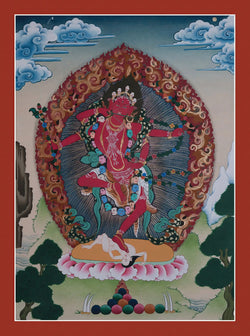 Kurukulla Dakini Thangka - (16" * 22")