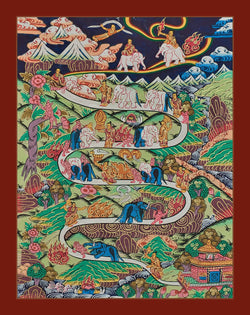 Path to Nirvana Thangka (Colorful)