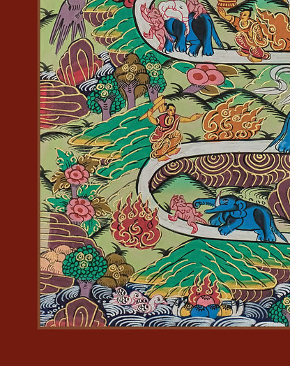 Path to Nirvana Thangka (Colorful)