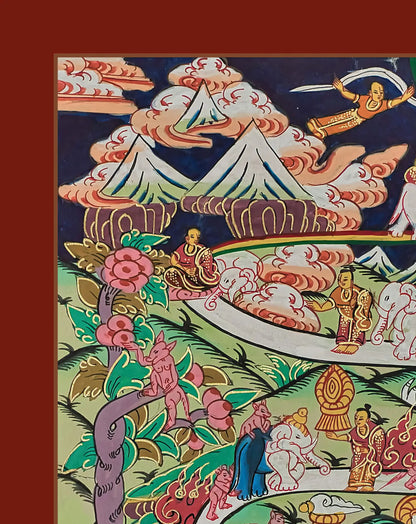 Path to Nirvana Thangka (Colorful)