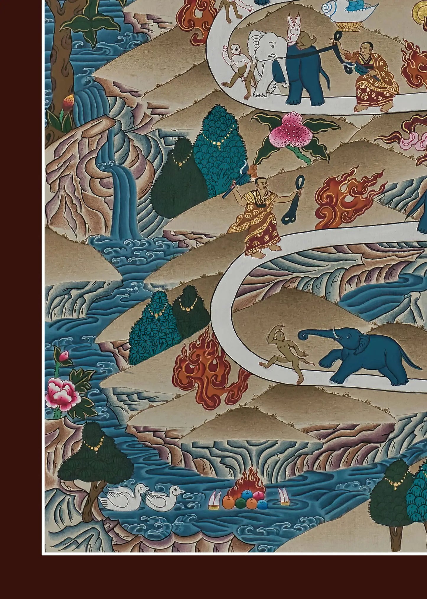 Path to Nirvana Thangka (Detailed)