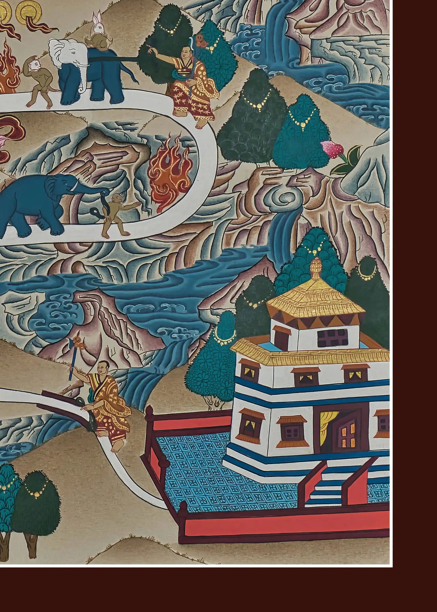 Path to Nirvana Thangka (Detailed)