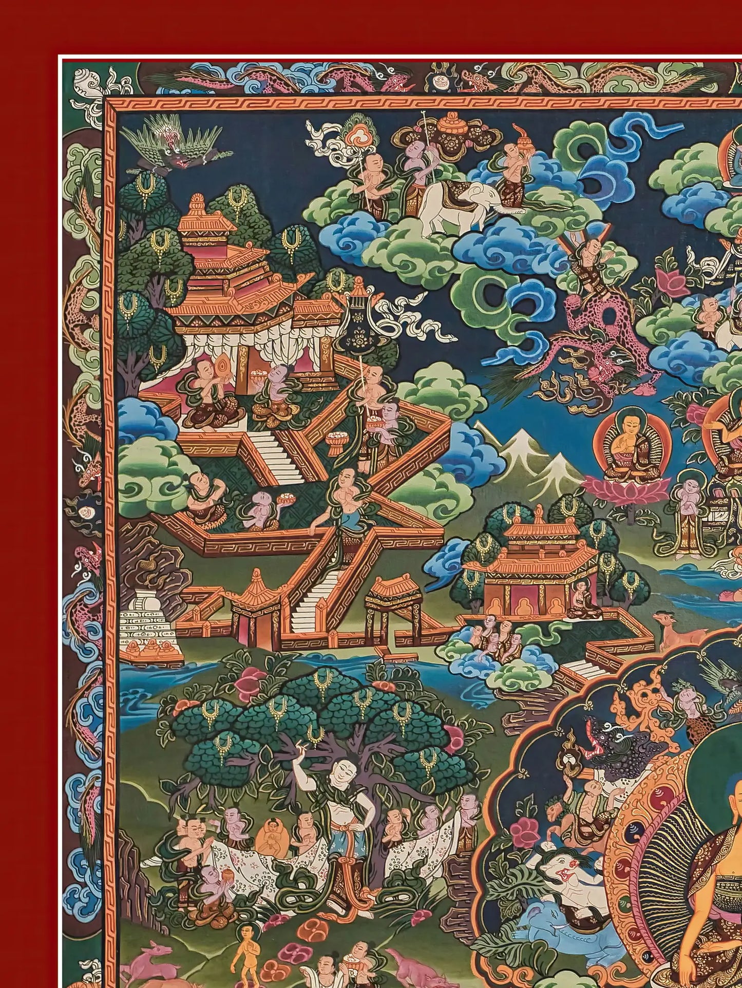 Life of Buddha Thangka - (23" * 33")