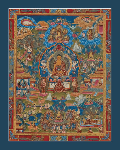 Buddha Life Cycle Thangka