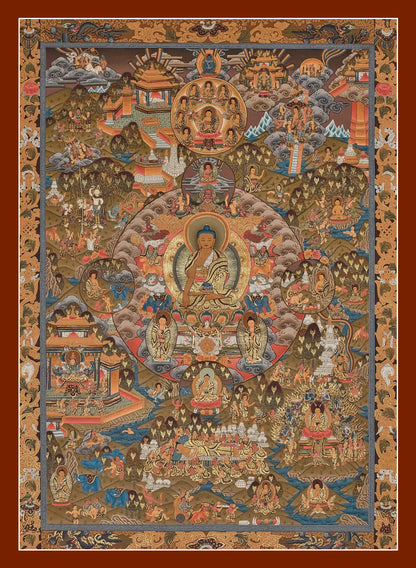 Buddha Life Story Thangka