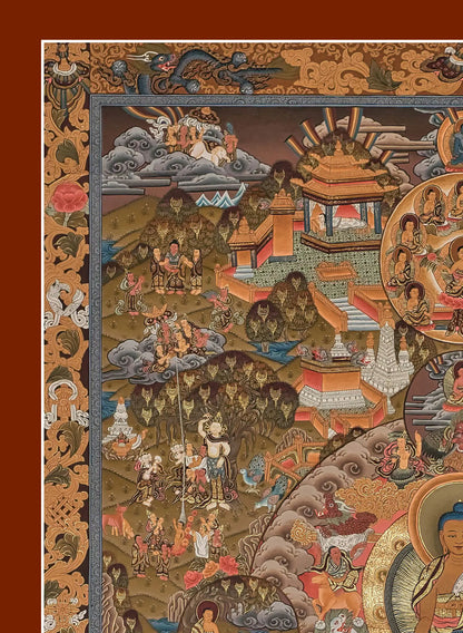 Buddha Life Story Thangka
