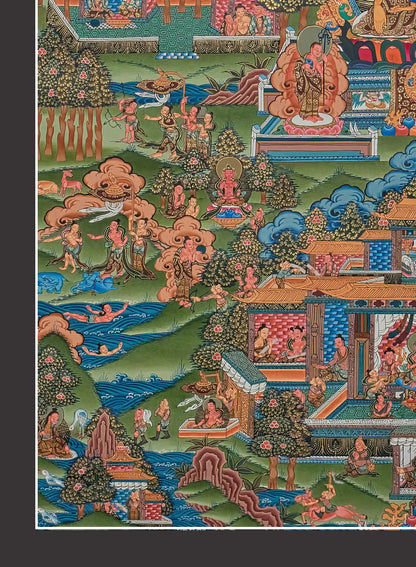 The Life of a Buddha Thanka Painting