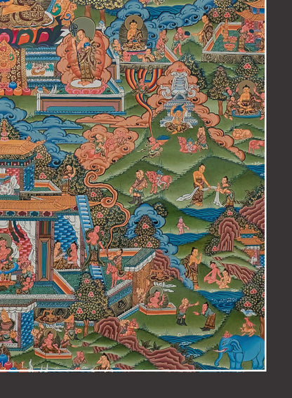 The Life of a Buddha Thanka Painting