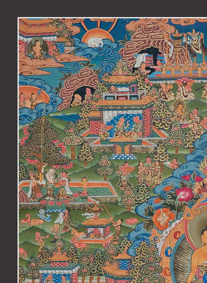 The Life of a Buddha Thanka Painting