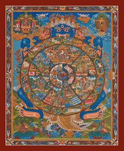 Wheel of Life Thangka - (18" * 24")