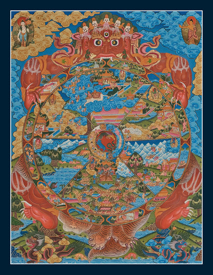 Wheel of Life Thangka - (18" * 24")