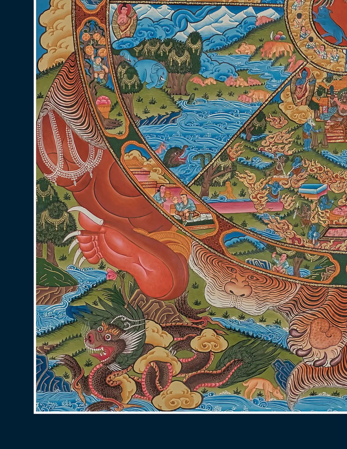Wheel of Life Thangka - (18" * 24")